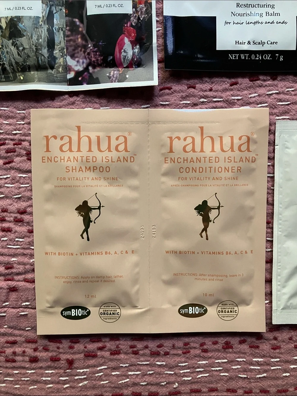 Shampoo and conditioner samples